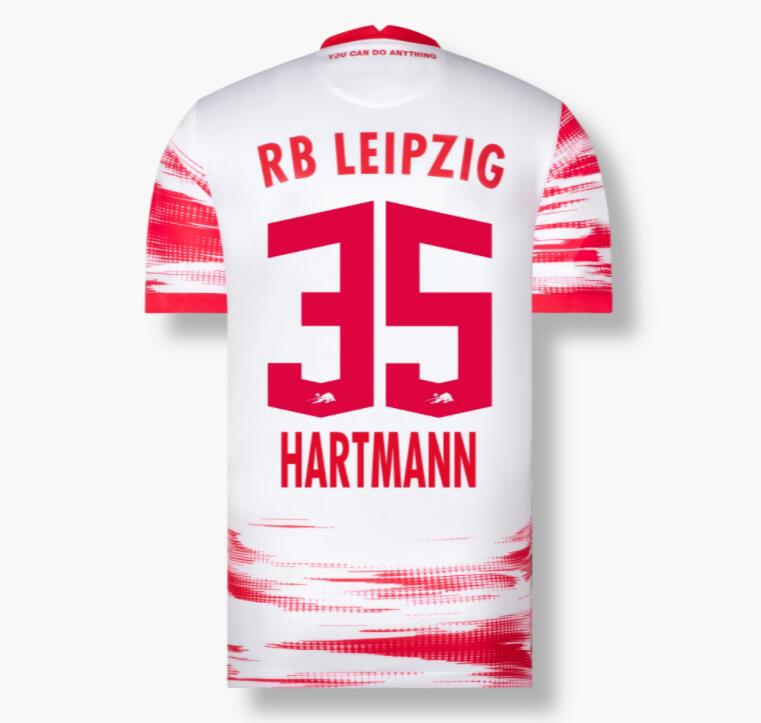 2021/22 RB Leipzig Home Kit Soccer Jersey HARTMANN 35 printing